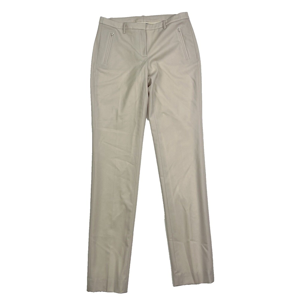 WORTH New York Cream Wool Elastane Flat Front Dress Pants Womens Size 0